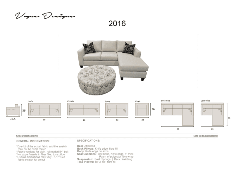 2016 flip sofa