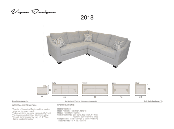 2018 sectional or sofa