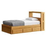 A4336-4019-bed-bookcase-headboard-with-drawer-unit-twin-size-classic-finish