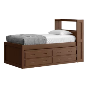 B4355-4013-bed-bookcase-headboard-captains-height-with-drawer-unit-twin-size-brindle-finish