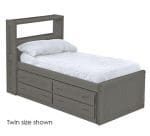 Captain's Bed graphite 4 drawers