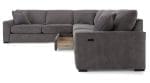 2786 Decor-Rest sectional. Hand made in Canada with a life time warranty on frame and springs. Shown with optional storage drawer