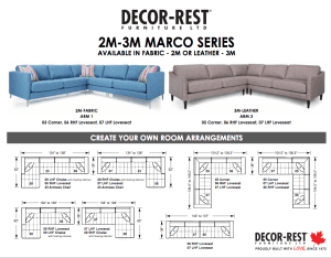 2M1 Decor-Rest. Hand made in Canada. Life time warranty on frame and springs.