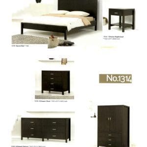 1314 maple wood bedroom set