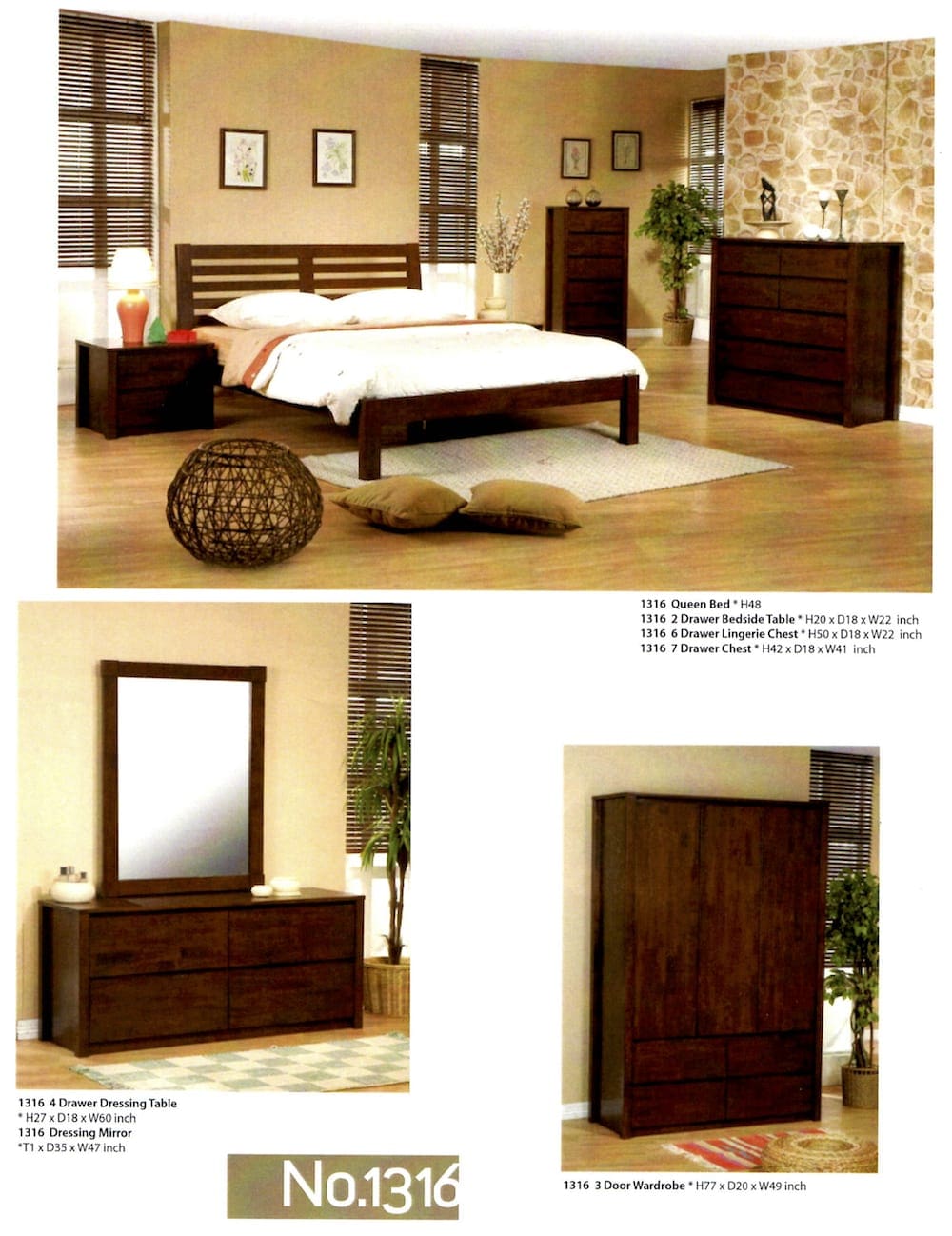 NO.1316 MAPLE WOOD CUSTOM MADE Wooden bedroom furniture L
