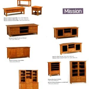 Mission solid maple wood furniture