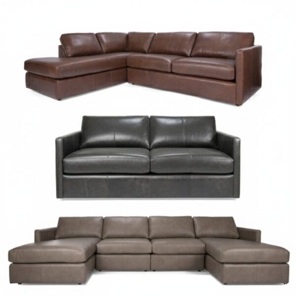 3068 leather sofa : sectional