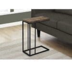 C-TABLE RECLAIMED BROWN WOOD AND BLACK
