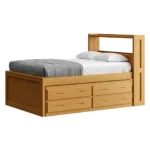 A4455-4013-bed-bookcase-headboard-captains-height-with-drawer-unit-full-size-classic-finish