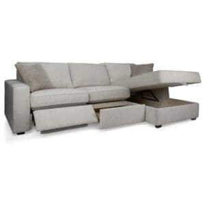 2456 Fabric Sectional, Optional Power recliner with storage options - DECOR-REST