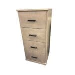 4 drawer filing cabinet. Made in Canada with Maple wood. Choose colour and handle style