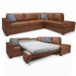 3TS Leather transformer sleeper sectional