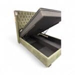 Hydraulic Lift bed with storage beneath. Solidly built with fully encased storage areas.