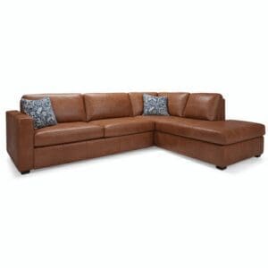 transformer sectional in top grain leather