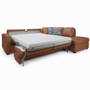 transformer sectional open in top grain leather